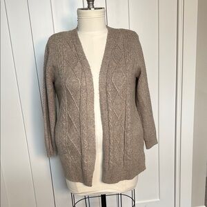 Market & Spruce Beige Knit Cardigan